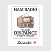 Vintager Ham-Funkbetreiber Aufkleber (Blatt)