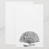 Vintager Hand-Lüfter Briefpapier (Vorne/Hinten)