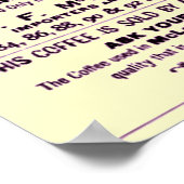 "Vintager Handbill auf McLaughlins geröstetem Kaff Poster (Ecke)