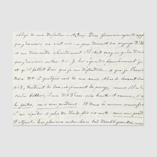 Vintager handgeschriebener Brief Seidenpapier (Vorderseite)