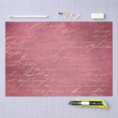 Vintager handgeschriebener Brief Seidenpapier (Handwerk)