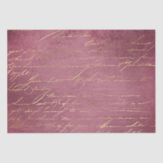 Vintager handgeschriebener Brief Seidenpapier (Vorderseite)