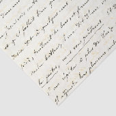 Vintager handgeschriebener Brief Seidenpapier (Ausschnitt)