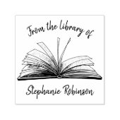 Vintager handgeschriebener Individuelle Name Buchh Permastempel (Design)