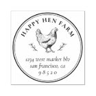 Vintager, handgezeichnet Hühnerfamilienhof Eierkar