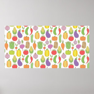 Vintager, handgezeichneter doodless Hintergrund mi Poster