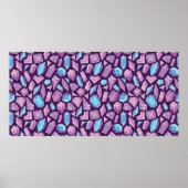 Vintager, handgezeichneter doodless Hintergrund mi Poster (Vorne)