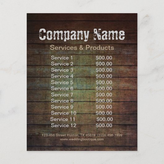 Vintager handymischer Holzbauschreiner Flyer (Hinten)