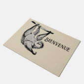 Vintager Hang - BIENVENUE Fußmatte (Schrägansicht)