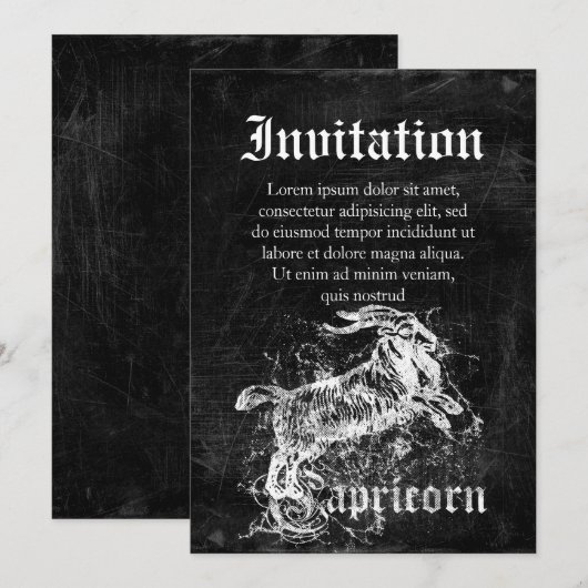 Vintager Hartkorn Einladung (Vorne/Hinten)