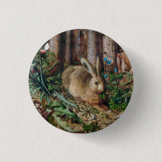 Vintager Hase im Wald - Hans Hoffmann Button