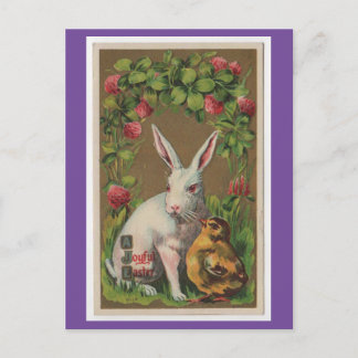 Vintager Hase mit Kick Postcard Postkarte