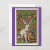 Vintager Hase mit Kick Postcard Postkarte (Vorne/Hinten)