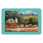 Vintager Hase mit Wagenmagnet Magnet (Horizontal)