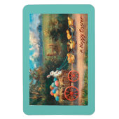 Vintager Hase mit Wagenmagnet Magnet (Vertikal)