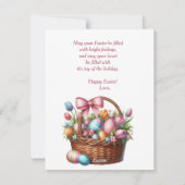 Vintager Hase. Ostern Feiertagskarte (Rückseite)