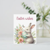 Vintager Hase. Ostern Feiertagskarte (Stehend Vorderseite)