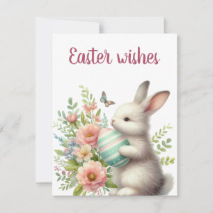 Vintager Hase. Ostern Feiertagskarte