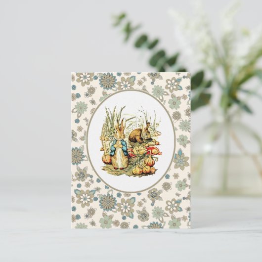 Vintager Hase. Osterpostkarten Feiertagspostkarte (Stehend Vorderseite)