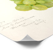 Vintager Haufen grüner Trauben Poster (Ecke)