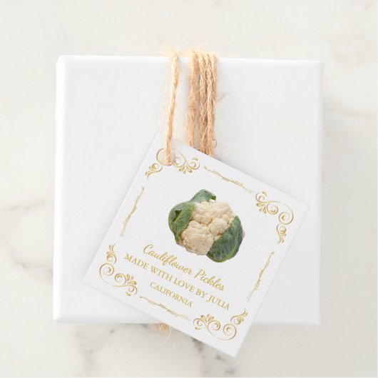 Vintager hausgemachte Blumenkohl Geschenkanhänger (Beispiel)