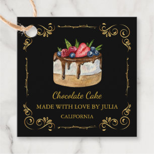 Vintager, hausgemachte Cake Square Hang Tag Geschenkanhänger