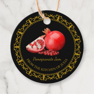 Vintager hausgemachte Granate Jam Hang Tag l Black Geschenkanhänger