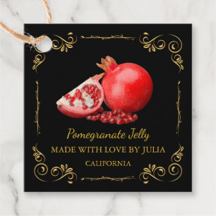 Vintager hausgemachte Granate Jelly Square Hang Ta Geschenkanhänger