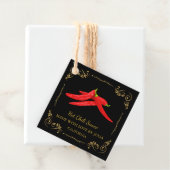 Vintager, hausgemachte Hot Chili Sauce Square Hang Geschenkanhänger (Beispiel)