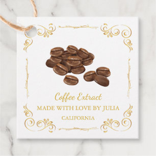 Vintager, hausgemachte Kaffeeextrakt Geschenkanhänger