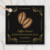 Vintager, hausgemachte Kaffeeextrakt Geschenkanhänger (Vorderseite)