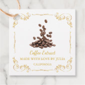 Vintager, hausgemachte Kaffeeextrakt Geschenkanhänger (Vorderseite)
