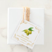 Vintager hausgemachte Olive Pickle Square Hang Tag Geschenkanhänger (Beispiel)