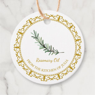 Vintager hausgemachte Rosemary Oil Hang Tag Geschenkanhänger