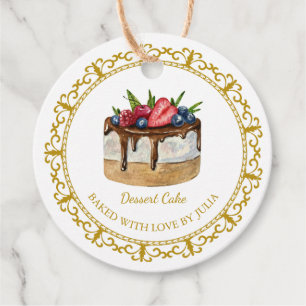 Vintager hausgemachter Dessert Cake Hang Tag Geschenkanhänger
