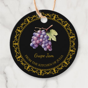 Vintager hausgemachter Traubentrester Jam Hang Tag Geschenkanhänger