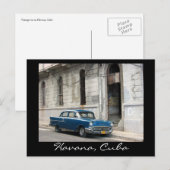 Vintager Havanna-Wagen Postkarte (Vorne/Hinten)