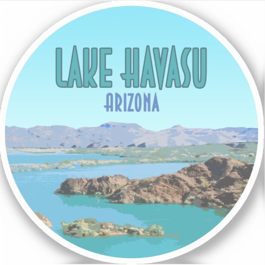Vintager Havasu-Arizonassee Aufkleber (Vorderseite)