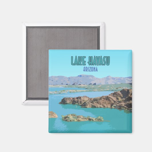 Vintager Havasu-Arizonassee Magnet (Vorderseite/Rückseite)