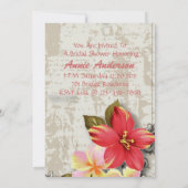 Vintager hawaii Hibiskus Tropische Hochzeit Einladung (Rückseite)