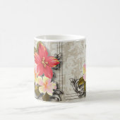 Vintager hawaii Hibiskus Tropische Hochzeit Kaffeetasse (Mittel)