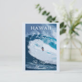Vintager Hawaii Surfbrett Postkarte (Stehend Vorderseite)