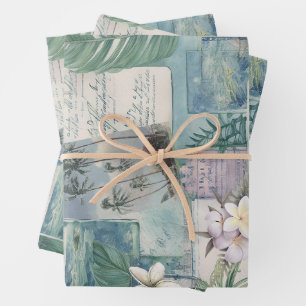 Vintager Hawaiian Scrapbook Page Geschenkwrap Geschenkpapier Set