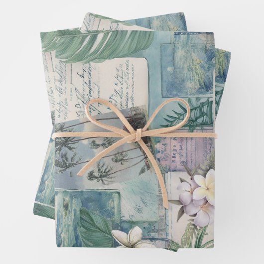 Vintager Hawaiian Scrapbook Page Geschenkwrap Geschenkpapier Set (Beispiel)