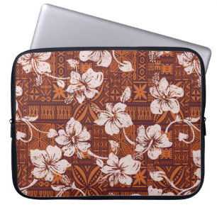 Vintager hawaiianischer Hibiskus-Blume Laptopschutzhülle