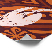 Vintager hawaiianischer Hibiskus-Blume Poster (Ecke)