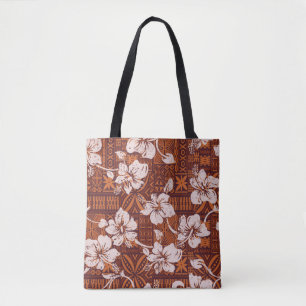 Vintager hawaiianischer Hibiskus-Blume Tasche
