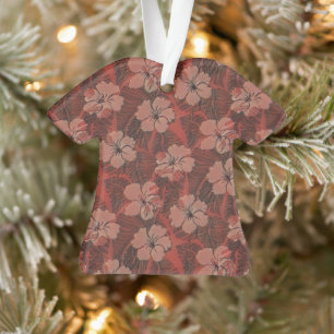 Vintager hawaiianischer Hibiskus rot Ornament
