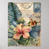 Vintager Hawaiianischer Scrapbook Seite 6 Poster (Vorne)