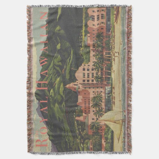 Vintager Hawaiianischer Throw-Blanket Decke (Vorderseite Vertikal)